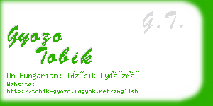 gyozo tobik business card